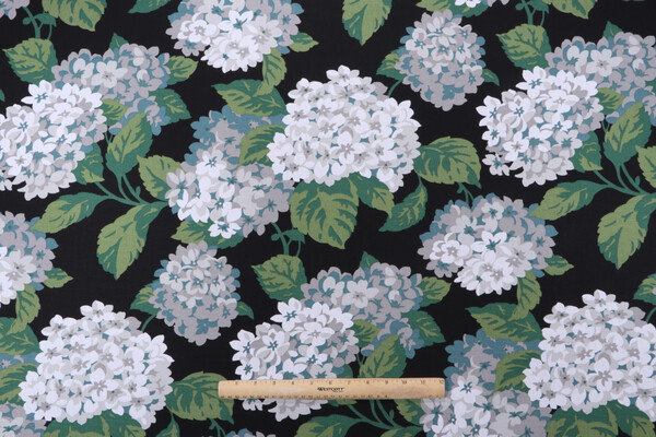 Magnolia Home Summerwind Printed Cotton Drapery Fabric in Tuxedo