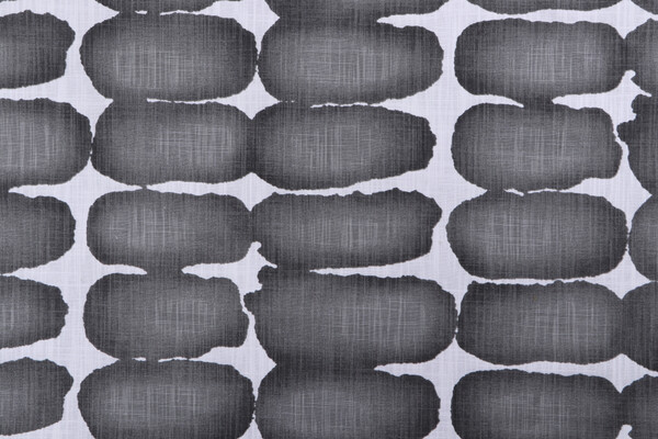Premier Prints Shibori Dot Printed Cotton Drapery Fabric in Charcoal