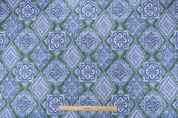 Premier Prints Milan-White Slub Linen Printed Drapery Fabric in Courtyard