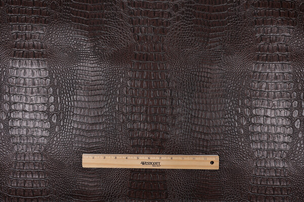 Snake Skin Vinyl Upholstery Fabric in Mocha