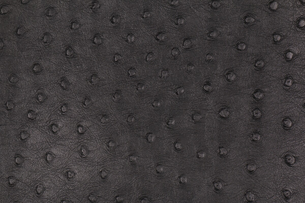 Ostrich Embossed Vinyl Upholstery Fabric in Black