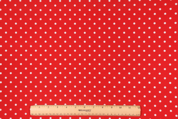 Premier Prints Mini Dot Printed Poly Outdoor Fabric in Rojo