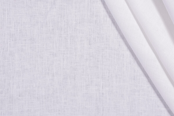 Ironman Woven Linen Decorator Fabric in White