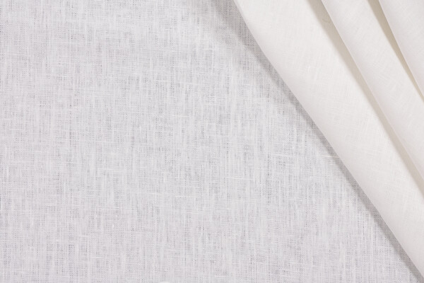 Bows Along Woven Linen Decorator Fabric in Oyster