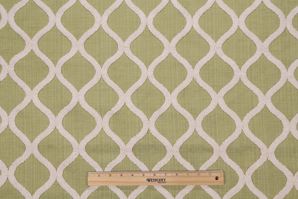 Farrah Embroidered Decorator Fabric Leaf