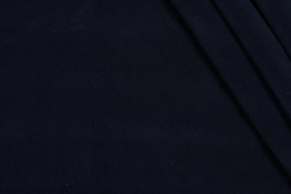 Solid Velvet Upholstery Fabric in Navy