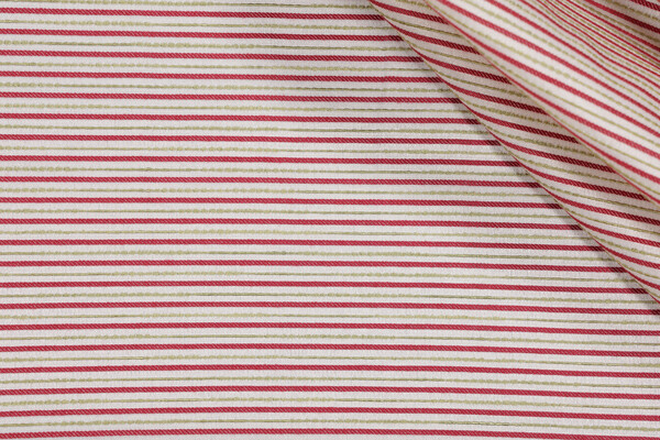 Porter Stripe Woven Decorator Fabric in Watermelon