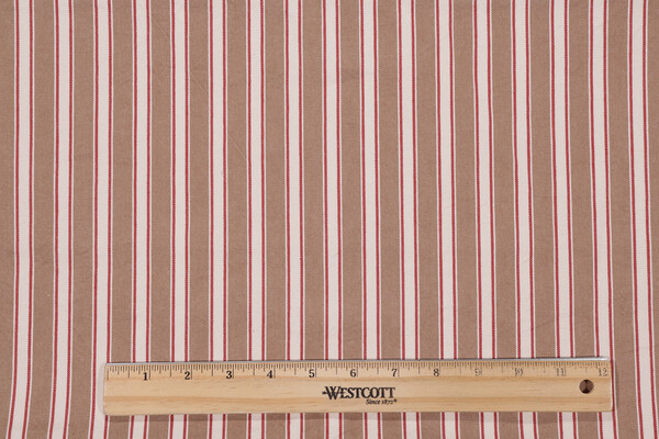 Patton Woven Upholstery Fabric in Redstone