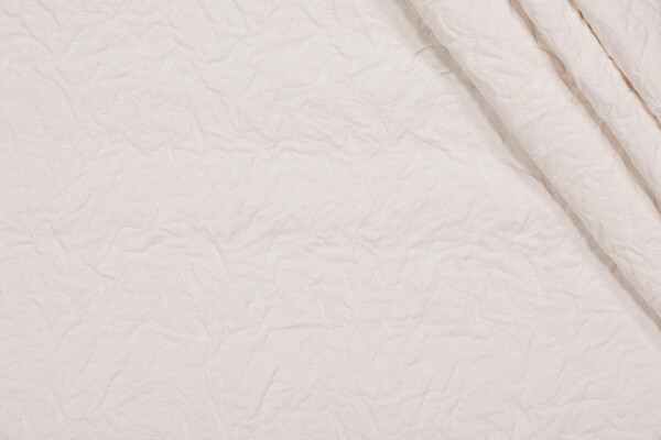 Haley Washed Matelasse Upholstery Fabric in Angora