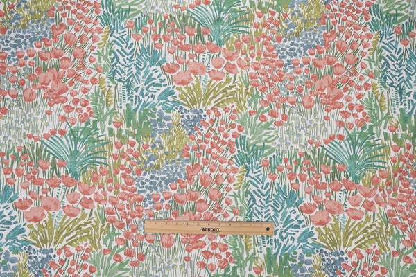 Richloom Garden Party Printed Cotton Drapery Fabric in Medadow