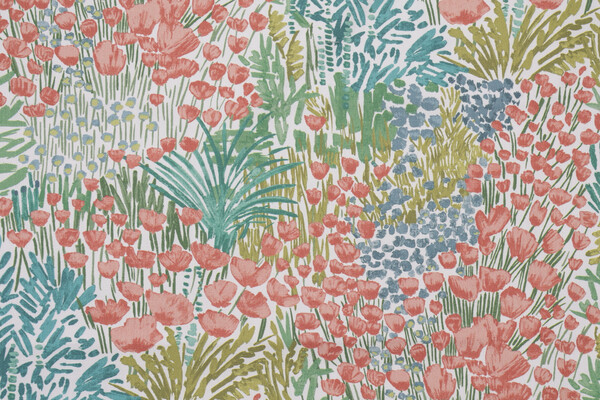 Richloom Garden Party Printed Cotton Drapery Fabric in Medadow