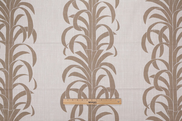 1 Yard Charmont Printed Cotton Drapery Fabric in Hemp