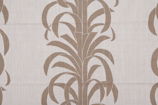 1 Yard Charmont Printed Cotton Drapery Fabric in Hemp