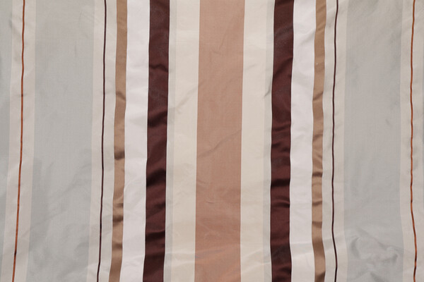 Breck Silk Decorator Fabric in Chocolate/Mint