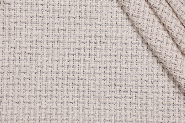 Duralee Aimee Woven Chenille Upholstery Fabric in Silver