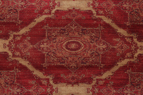 Nazilli Chenille Tapestry Upholstery Fabric in Lipstick