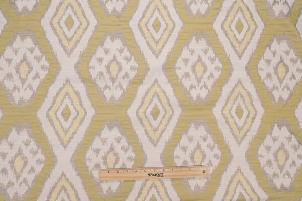 Rigi Damask Decorator Fabric in Citron