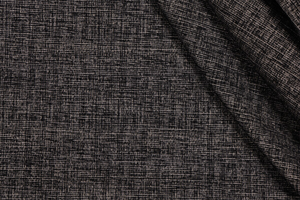 Dudley Woven Chenille Upholstery Fabric in Black Pepper