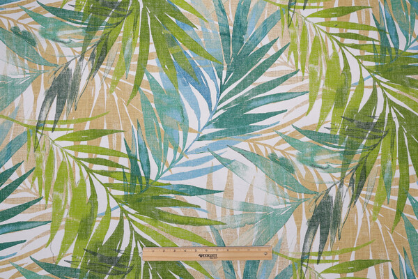 Richloom Calma Printed Polyester Outdoor Fabric in Palm 