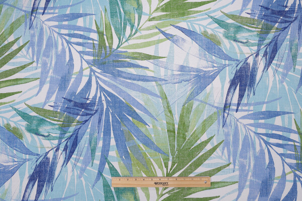 Richloom Calma Printed Polyester Outdoor Fabric in Pacific 