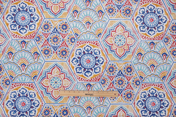 Richloom Comino Printed Polyester Outdoor Fabric in Multi 