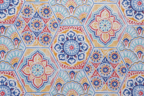 Richloom Comino Printed Polyester Outdoor Fabric in Multi 