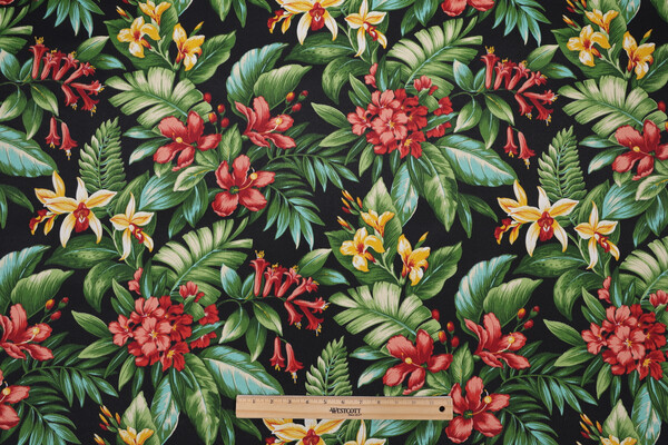 Richloom Panama Printed Polyester Outdoor Fabric in Midnight 