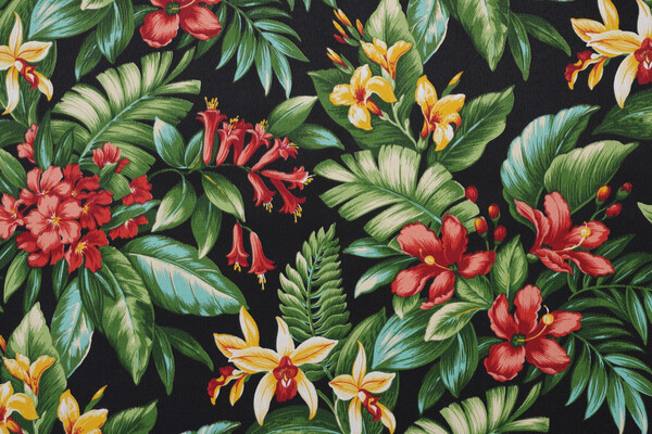 Richloom Panama Printed Polyester Outdoor Fabric in Midnight 