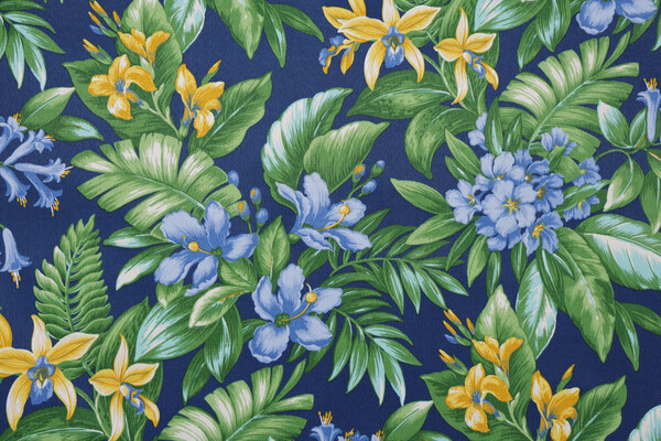 Richloom Panama Printed Polyester Outdoor Fabric in Pacific 