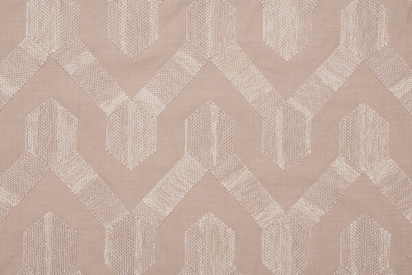 Valiant Fabrics Lexia Embroidered Drapery Fabric in Fawn 