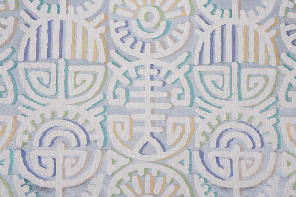 P Kaufmann Festival Embroidered Drapery Fabric in Calypso 