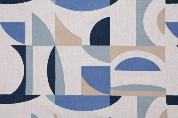 PK Lifestyles Angling Embroidered Drapery Fabric in Horizon 