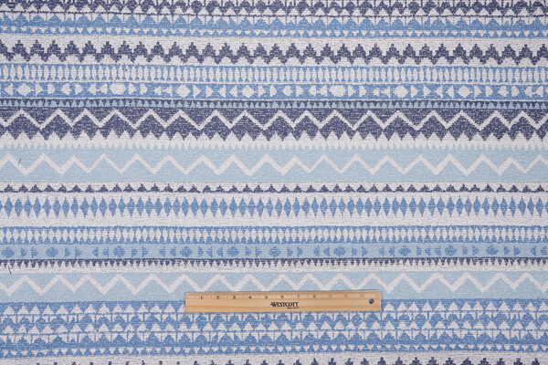 PK Lifestyles Pilgrimage Stripe Woven Upholstery Fabric in Azure 