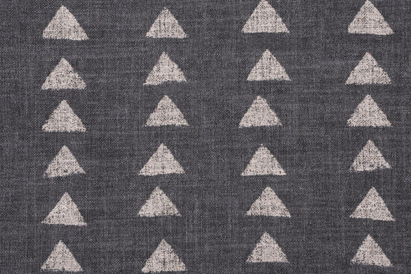 PK Lifestyles Nomadic Triangle Printed Cotton Blend Drapery Fabric in Ebony 