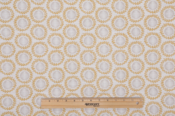 PK Lifestyles Nesting Printed Cotton Drapery Fabric in Gold 