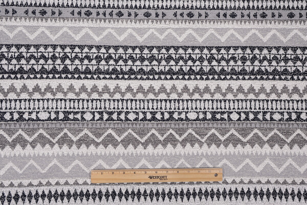 PK Lifestyles Pilgrimage Stripe Woven Upholstery Fabric in Domino 