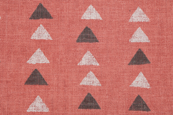 PK Lifestyles Nomadic Triangle Printed Cotton Blend Drapery Fabric in Pomegranate 