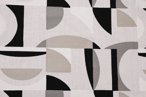 PK Lifestyles Angling Embroidered Drapery Fabric in Shadow 