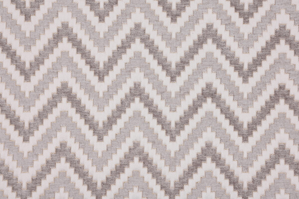 P Kaufmann Acute Angle Woven Chenille Upholstery Fabric in Pewter 