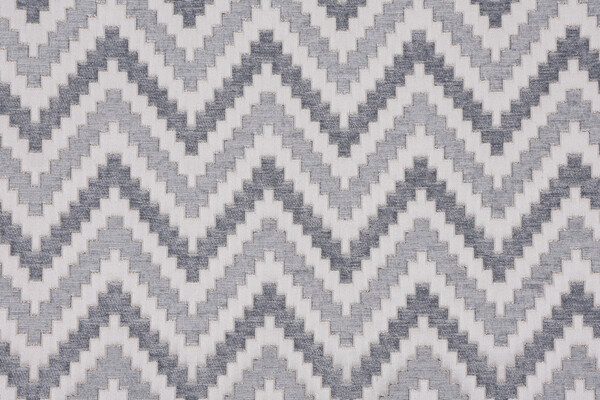 P Kaufmann Acute Angle Woven Chenille Upholstery Fabric in Blue Smoke 