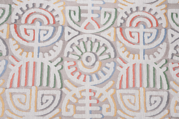 P Kaufmann Festival Embroidered Drapery Fabric in Carnival 