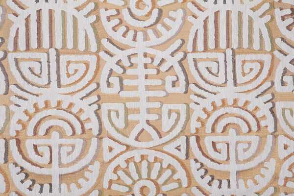 P Kaufmann Festival Embroidered Drapery Fabric in Sunglow 