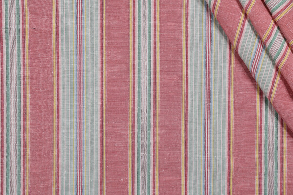 Rosalyn Stripe Moire Decorator Fabric in Multi 