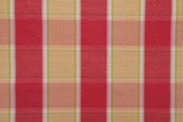 Plaid Moire Decorator Fabric in Citrus 