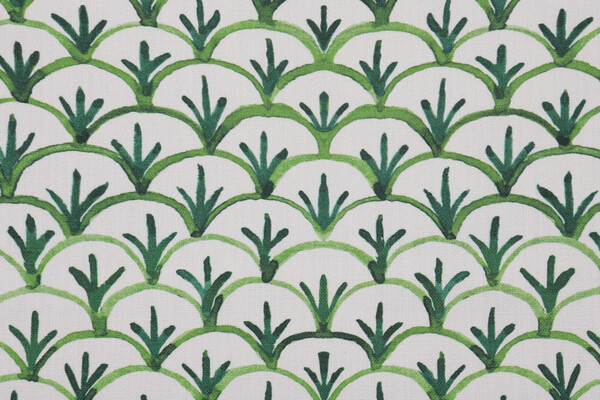 Hamilton Everly Printed Cotton Drapery Fabric in Green 