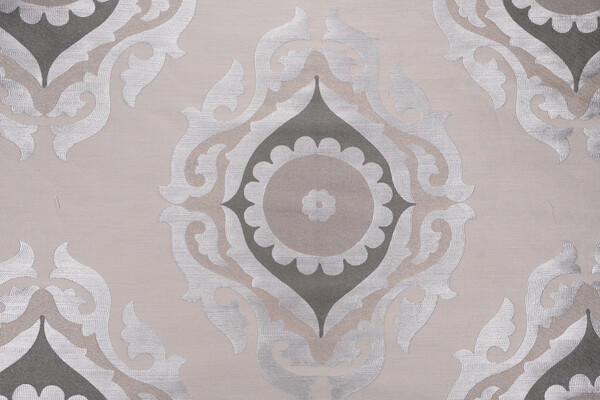Anna French Suzani AW7879 Damask Decorator Fabric in Taupe & Grey 