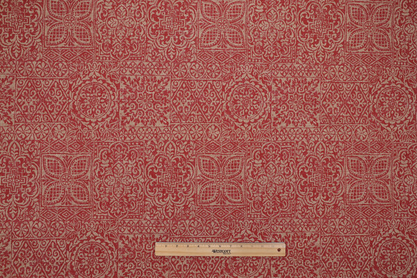 Covington Normandy Damask Upholstery Fabric in 318-Persimmon 