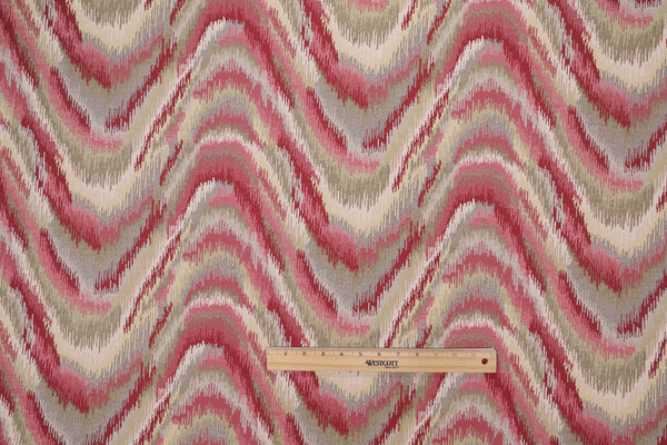 Covington Aspen Tapestry Upholstery Fabric in 348-Raspberry 