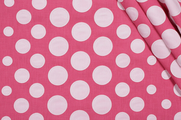 Hilary Farr Cirque Du Hilary Applique Embroidered Drapery Fabric in 722-Fuchsia for Covington 