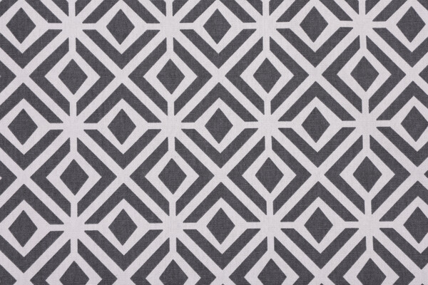 Covington Rupert Printed Cotton Drapery Fabric in 94-Ash 